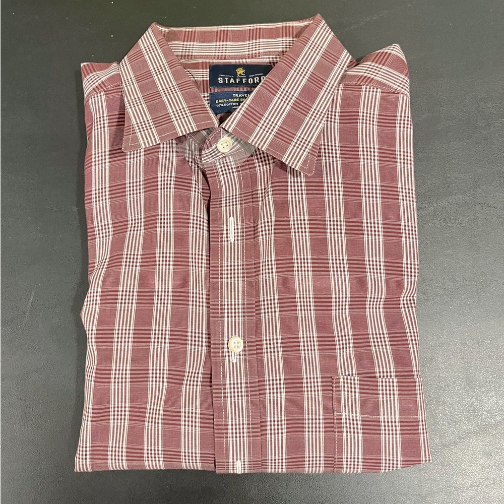 Men’s Plaid Button Down Dress Shirt - 17/32-33
